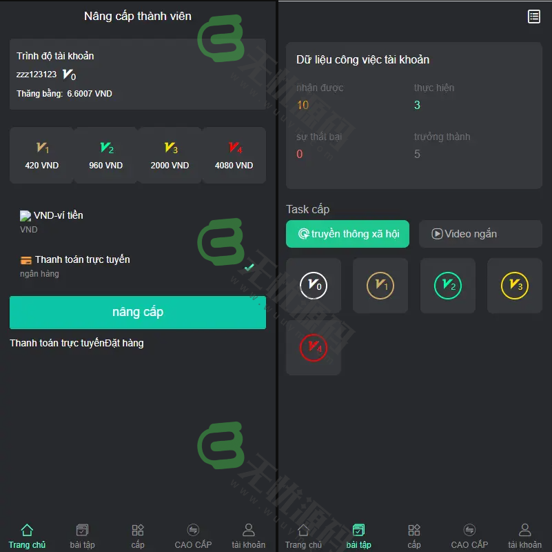 图片[2]-TP框架开发的国际版双语言任务点赞源码系统越南语言版-码云源码库