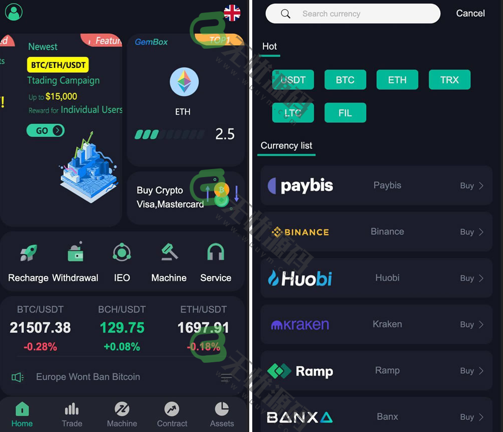 图片[1]-多语言BTC/USDT虚拟币交易所系统源码/区块链数字货币合约交易/内附详细教程-码云源码库