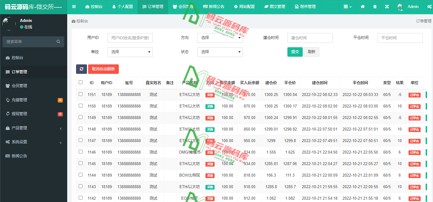 图片[9]-中英文微盘外汇源码/USDT充提+盈亏控制+修复k线/前端html+后端PHP-码云源码库