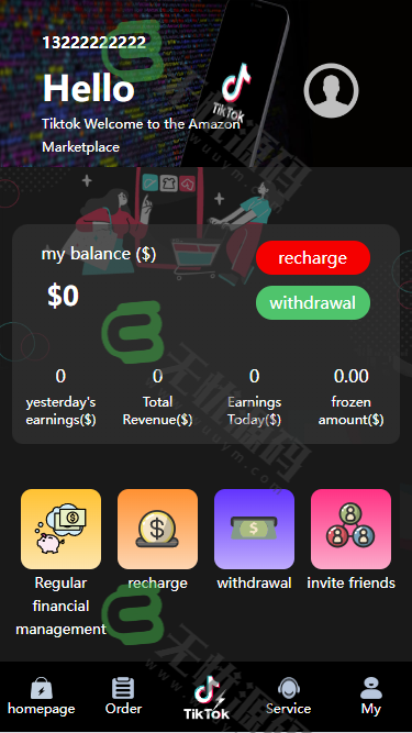 图片[1]-多语言TIKTOK刷单源码/带引导页/带USDT自动充值到账接口-码云源码库