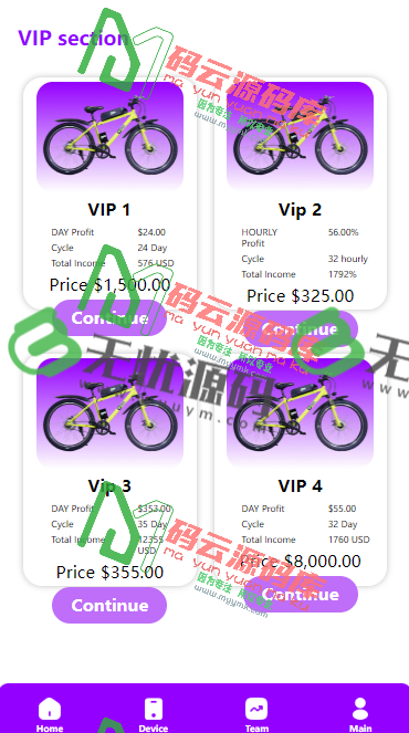 图片[2]-海外自行车投资理财源码/UI精美/团队分佣/单车共享投资源码-码云源码库