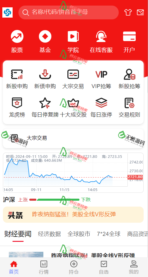 图片[1]-2024最新股票系统源码/红色UI前端股票交易/大宗交易系统-码云源码库