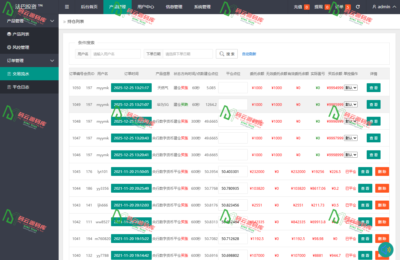 图片[7]-多语言理财系统源码/外汇微盘源码/余额宝/可自定义商品/风险控制-码云源码库