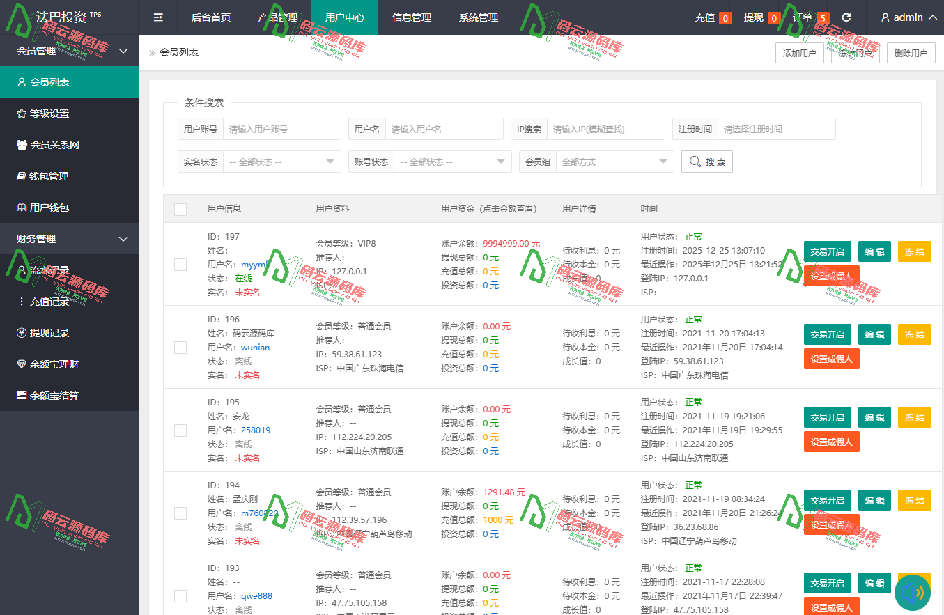 图片[8]-多语言理财系统源码/外汇微盘源码/余额宝/可自定义商品/风险控制-码云源码库