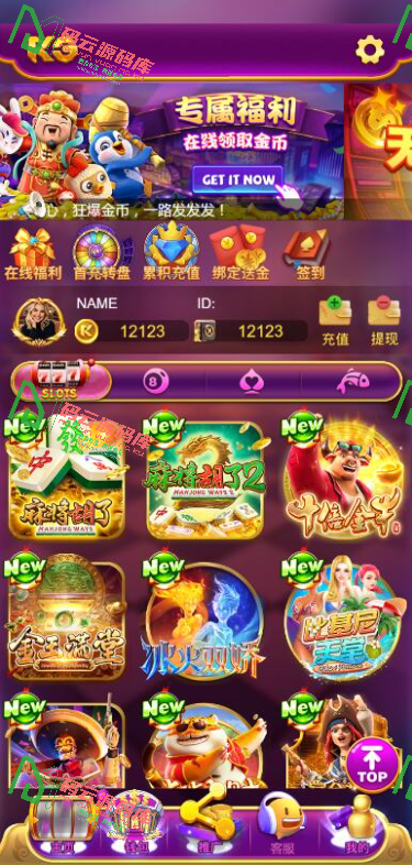 图片[1]-kgames紫色前端电玩城/仿PG棋牌源码/含前端纯源码可二开-码云源码库