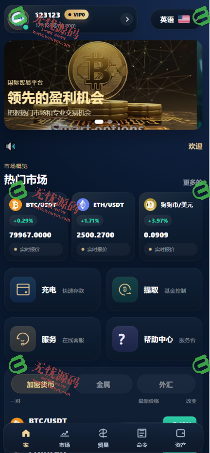 图片[1]-多语言三端交易所源码 | 印度交易所系统 | 虚拟货币 | 外汇 | 可控 | 详细部署教程-无忧源码