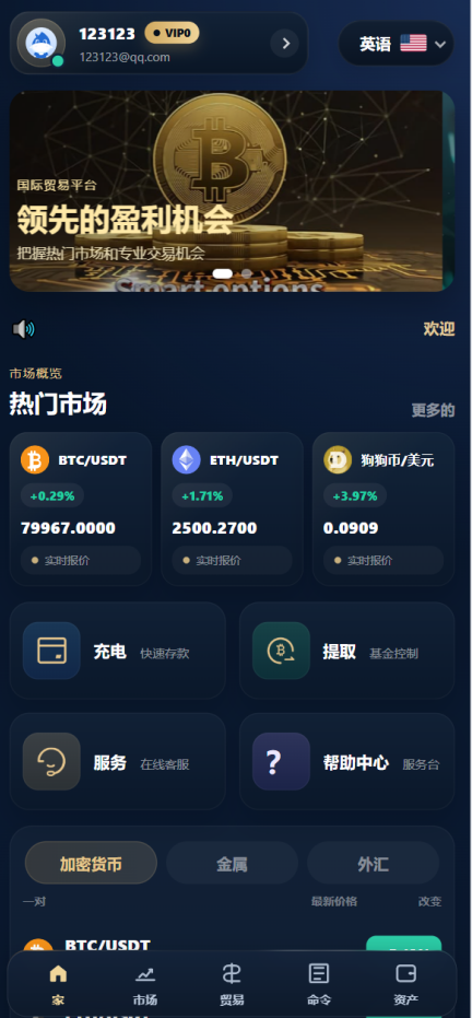 多语言三端交易所源码 | 印度交易所系统 | 虚拟货币 | 外汇 | 可控 | 详细部署教程-无忧源码